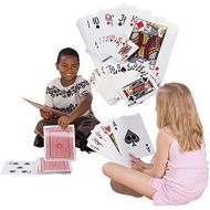 Super Z Outlet Giant Jumbo Deck of Big Playing Cards Fun Full Poker Game Set - Measures 8-1/4 x 11-3/4