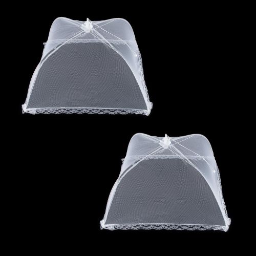  Super Z Outlet Large Pop-Up Mesh Wire Frame Screen Food Tent Plate Covers for Outdoor Picnic, Barbecue, Camping, Fruit Dinner Protection, Wedding, Birthday, Party & Event Supplies (2 Pack)