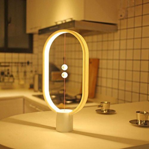  SuperDee Corp Allocacoc DH0040 Heng Balance lamp, Switch in mid-air, USB Powered LED Designer Lamp, Floating Lamp, Warm Eye-Care Light, Contemporary Modern Design for Bedroom, Living Room, Table