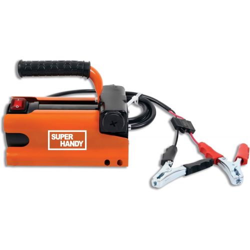  [아마존 핫딜]  [아마존핫딜]SuperHandy Transfer Pump Kit 10GPM/40LPM Heavy Duty Portable Diesel Fuel ONLY Electric DC 12V Alligator Clamps includes: Aluminum Manual Nozzle, Delivery & Suction Hose w/Filter (N