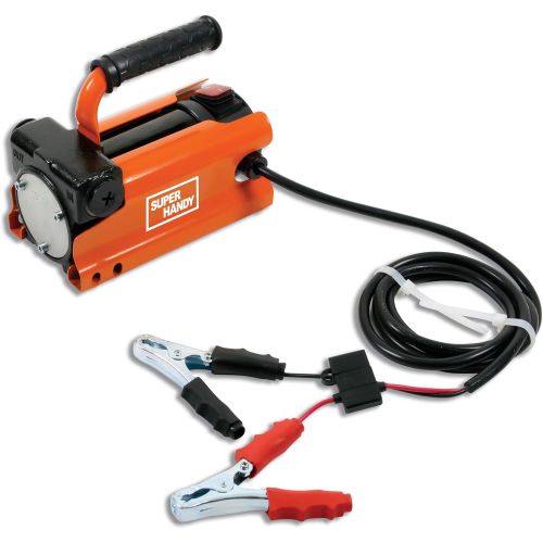  [아마존 핫딜]  [아마존핫딜]SuperHandy Transfer Pump Kit 10GPM/40LPM Heavy Duty Portable Diesel Fuel ONLY Electric DC 12V Alligator Clamps includes: Aluminum Manual Nozzle, Delivery & Suction Hose w/Filter (N