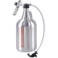 [아마존 핫딜] SuperHandy Growler 1 Gallon 128 Ounce Stainless Steel Double Wall Insulated Tap Dispenser for Craft/Draft/Homebrew Beer 30PSI Regulator Relief Ring Food Grade use 12/16 Gram 3/8-24