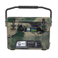 SuperHandy Frosted Frog Green Camo 20 Quart Ice Chest Heavy Duty High Performance Roto-Molded Commercial Grade Insulated Cooler
