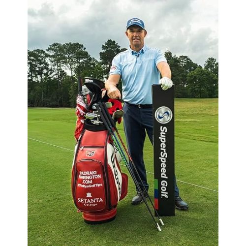  SuperSpeed Golf Men's Training System + PRGR HS 130A Launch Monitor Pack| Swing Speed Training System | Measures Club + Ball Speed, Smash Factor, Total/Carry Distance | Gain 5% Swing Speed in 5 Weeks