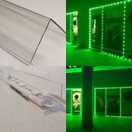 SuperStoreLED.com SUPERSTORE LED STOREFRONT LED LIGHTS + INSTALL TRACKS + POWER SUPPLY & (100FT, GREEN)