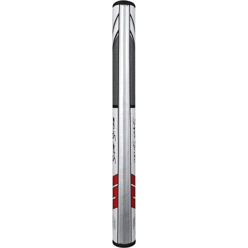  SuperStroke Traxion Tour XL+Plus Golf Putter Grip, White/Red/Gray
