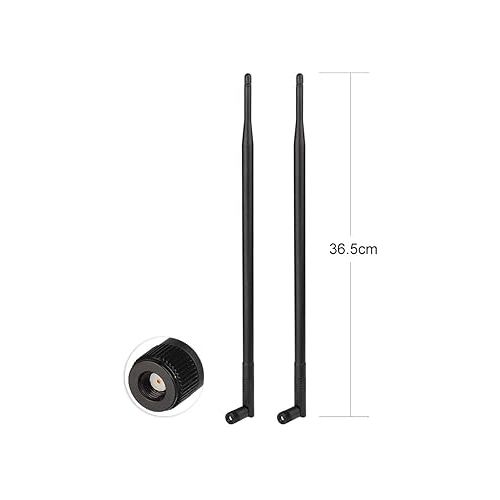  Superbat 9dBi Dual Band WiFi Antenna 2.4GHz 5GHz 5.8GHz MIMO RP-SMA Bluetooth Antenna for WiFi Router Wireless Network Card Security IP Camera Video Surveillance Monitor