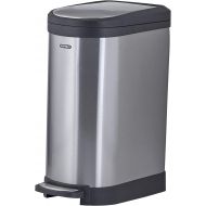 Superio Stainless Steel Garbage Pail-Narrow Small Trash Can with Lid for Bedroom, Bathroom and Office (2.6 Gallon)