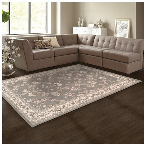  Superior Kingfield 4 x 6 Slate Area Rug, Contemporary Living Room & Bedroom Area Rug, Anti-Static and Water-Repellent for Residential or Commercial Use, 4-feet by 6-feet