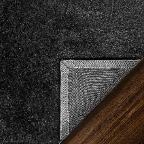  Superior Collection Hand Woven Elegant and Soft Shag Rug (2.6X8 Runner) - Black