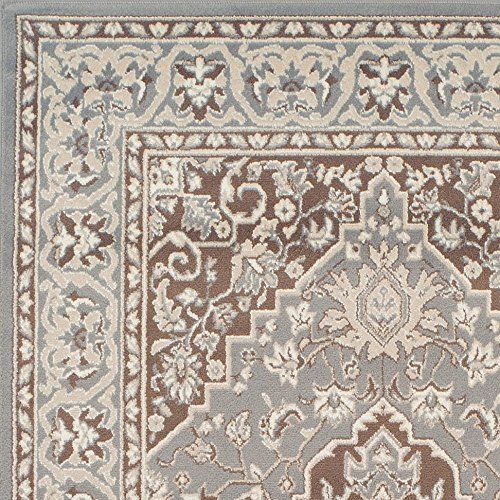  Superior Glendale Collection Area Rug - Traditional Brown Oriental Rug, 8 mm Pile, Jute Backing Floor Rug, Grey, 2 x 3