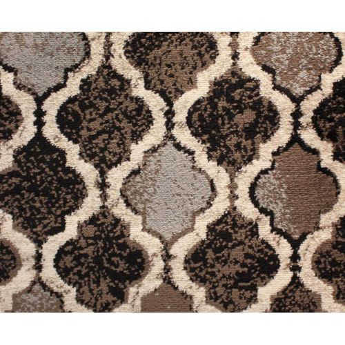  Superior Modern Viking Collection Area Rug - Modern Area Rug, 8 mm Pile, Geometric Trellis Pattern with Jute Backing, Chocolate, 2 x 3