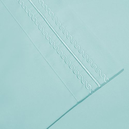  Superior 100% Brushed Microfiber Wrinkle Resistant California King Sheet Set, 4-Piece, Aquamarine