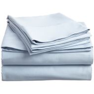 Superior 400 Thread Count Solid 3-Piece Sheet Set, Twin, Light Blue