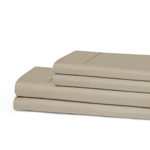  Superior Anti-Microbial 100% Cotton, 300 Thread Count Sheet Set, Full, Tan