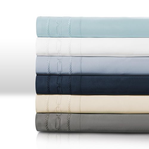  Superior 1000 Thread Count Egyptian Cotton Queen Embroidered Sheet Set White