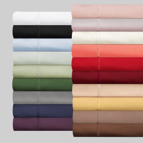  Superior 100% Premium Combed Cotton, 300 Thread Count 4-Piece Bed Sheet Set, Single Ply Cotton, Deep Pocket Fitted Sheets, Soft and Luxurious Bedding Sets - Queen Waterbed, Mocha