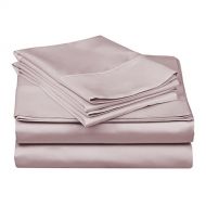 Superior 100% Premium Combed Cotton, 300 Thread Count 4-Piece Bed Sheet Set, Single Ply Cotton, Deep Pocket Fitted Sheets, Soft and Luxurious Bedding Sets - Queen Waterbed, Lavende