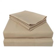 Superior Wrinkle Resistant 3000 Series Ivy Embossed Bed Sheet Set with Bonus Pillowcase Set, King, Beige