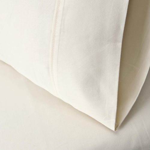  Superior 100% Premium Combed Cotton, 300 Thread Count 4-Piece Bed Sheet Set, Single Ply Cotton, Deep Pocket Fitted Sheets, Soft and Luxurious Bedding Sets - Queen, Ivory