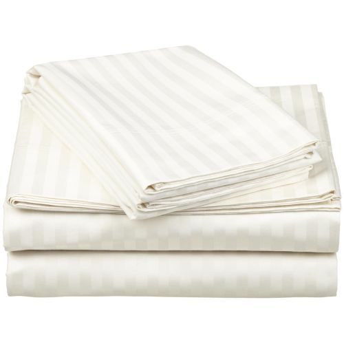  Superior Impressions by Luxor Treasures 100% Egyptian Cotton 650 Thread Count Sheet Set, Ivory, Twin, 3-Piece