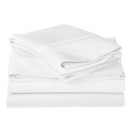 Superior 1200 Thread Count 100% Egyptian Cotton, Single Ply, King Bed Sheet Set, Solid, White