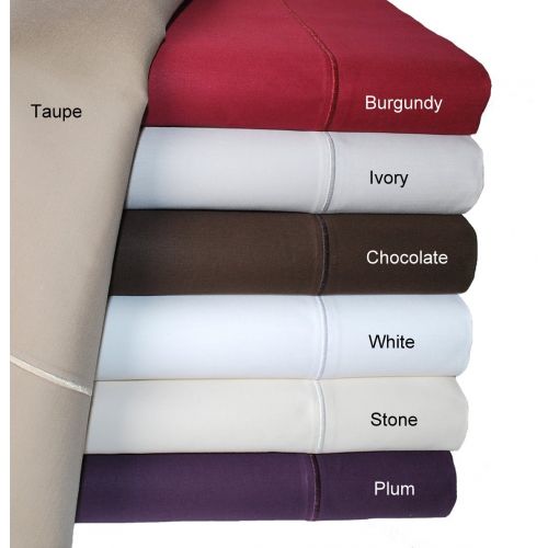  Superior 1500 Thread Count King Bed Sheet Set, Solid, Deep Pocket, Single Ply, Burgundy