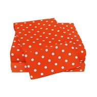 Superior Polka Dot Sheet Set, 600 Thread Count Cotton Blend Bedding Sets, Soft and Wrinkle Resistant Sheets with Deep Fitting Pockets - King, Orange
