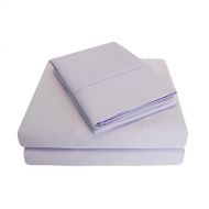 Superior 1000 Thread Count 100% Cotton, 6-Piece Full Bed Sheet Set ( BONUS Pillowcases ) Solid, Lilac