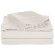 Superior Cotton Blend 800 Thread Count , Deep Pocket, Soft, Wrinkle Resistant Olympic Queen bed Sheet Set, Solid, White