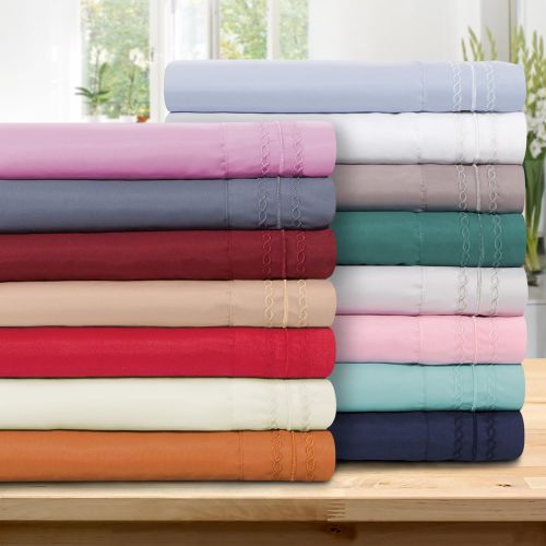  Superior 100% Brushed Microfiber Wrinkle Resistant Full Sheet Set, 4-Piece, Aquamarine