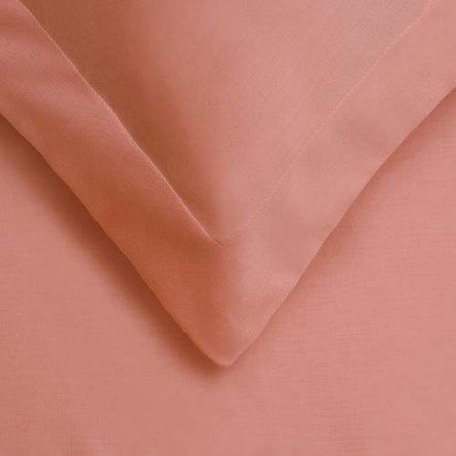  Superior 100% Cotton, 300 Thread Count Wrinkle Resistant, Easy-Care 3-Piece KingCalifornia King Duvet Cover Set, Coral