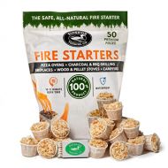 Superior Trading Co. All Natural Fire Starter 10-15 Minute Burn for BBQ, Campfire, Charcoal, Pit, Wood & Pellet Stove, 50 Extra Large Pods, Waterproof for Indoor/Outdoor Fire Start