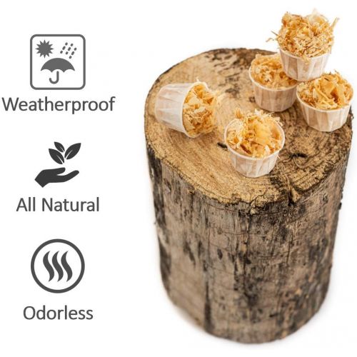  Superior Trading Co. All Natural Fire Starter 10 15 Minute Burn for BBQ, Campfire, Charcoal, Pit, Wood & Pellet Stove, 50 Extra Large Pods, Waterproof for Indoor/Outdoor Fire Start