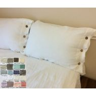 SuperiorCustomLinens Linen Duvet Cover with Wood Button Closure - Pick your color, Washed linen, Soft linen, queen duvet cover, king duvet cover, linen bedding