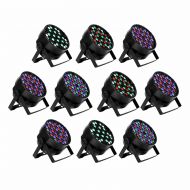 Superland 18 X 3W Stage Lights 4PCS LED Par Light DMX512 Stage Lighting AutoSound Activated for Disco DJ Clubs Bar KTV Party (4PCSX18X3W)