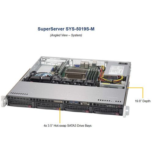  Supermicro 5019S-M 4-Bay 3.5