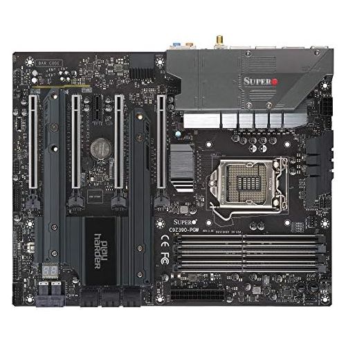  Supermicro MBD-C9Z390-PGW-O Motherboard LGA 1151 (300 Series) Intel Z390 DDR4 SATA 6GBs M.2 U.2 DisplayPort HDMI 10G LAN Wi-Fi USB 3.1 RGB ATX