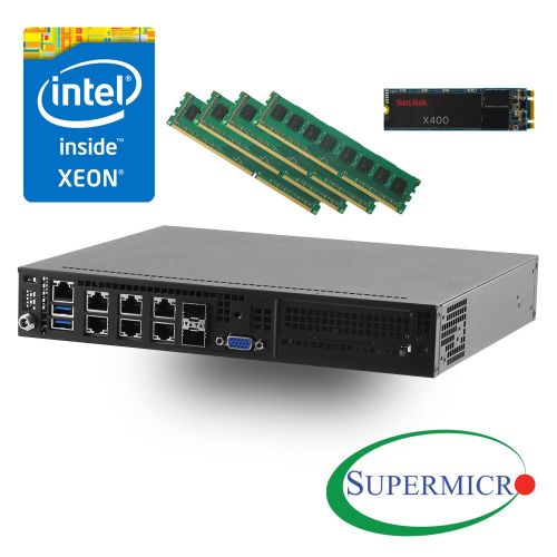 Supermicro SYS-E300-8D Intel Xeon D-1518, Dual 10GB LAN Server w 32GB UDIMM, 128GB M.2 SSD - Configured and Assembled by MITXPC