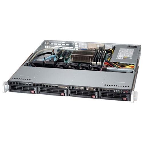  Supermicro SuperServer LGA1150 350W 1U Rackmount Server Barebone System, Black SYS-5018D-MTF