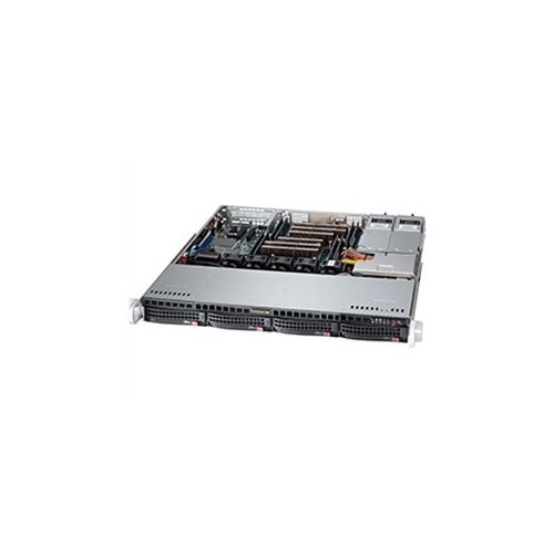  Supermicro Super Micro CSE-813MFTQ-R400CB Black 1U 4x3.5inch SAS IISATA Bays USB Slim DVD With 400W Power Supply Barebone Case (CSE-813MFTQ-R400CB)