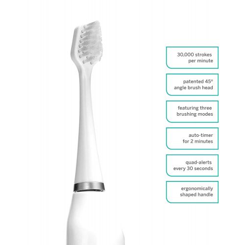  Supersmile - Sonic Pulse Series II Rechargeable Electric Waterproof Toothbrush With Auto-Timer - White