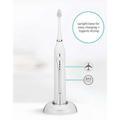  Supersmile - Sonic Pulse Series II Rechargeable Electric Waterproof Toothbrush With Auto-Timer - White