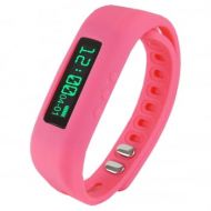 Supersonic 0.91 Fitness Wristband With Bluetooth Pedometer, Calorie Counter and More-Pink