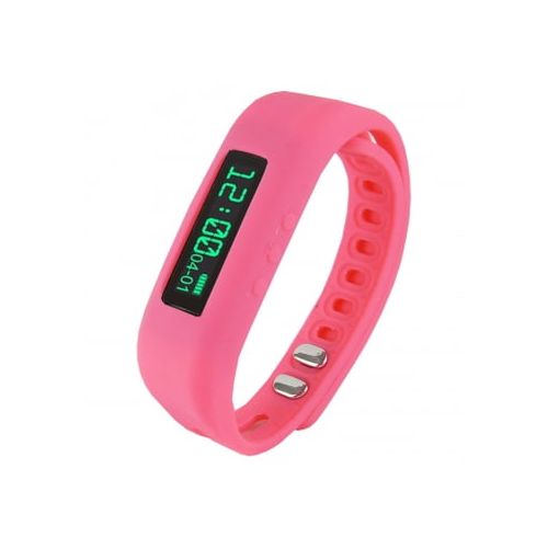  Supersonic 0.91 Fitness Wristband With Bluetooth Pedometer, Calorie Counter and More-Pink