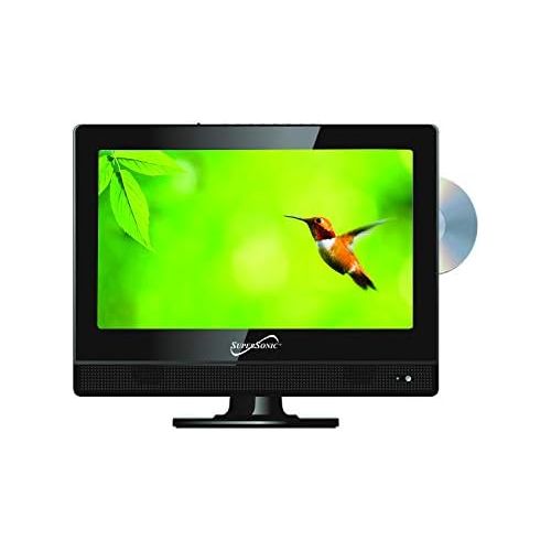  [아마존베스트]Supersonic SuperSonic 1080p 13.3-Inch LED Widescreen HDTV with HDMI Input, AC/DC Compatible for RVs and Built-in DVD Player