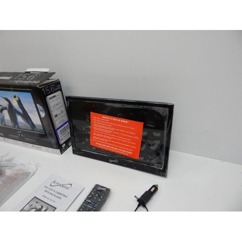  [아마존베스트]Supersonic SC-1512 LED HDTV 15 Black W/Built-in DVD Player USB & Dual Tuner Consumer Electronics