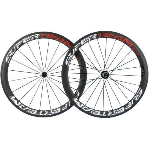  [아마존베스트]Superteam Carbon Fiber Road Bike Wheels 700C Clincher Wheelset 50mm Matte 23 Width