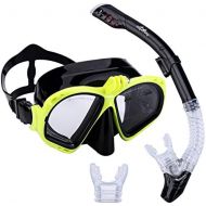 Supertrip Premium Schnorchelset Erwachsene Taucherbrille mit Schnorchel Tauchset Tauchmaske mit Kamera Halterung Tauchen Dry Schnorcheln Set