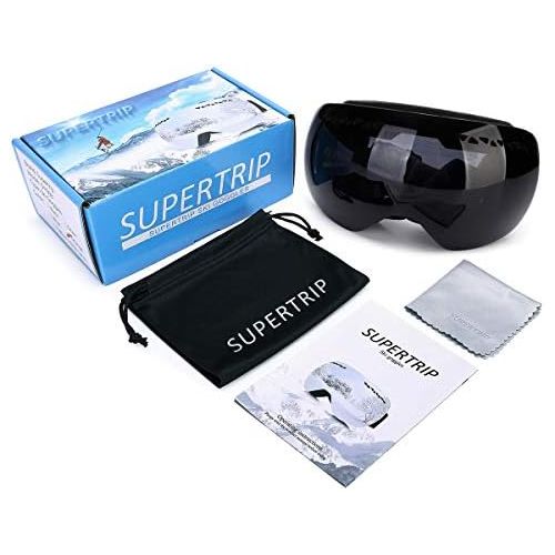  [아마존베스트]Supertrip Ski Snowboard Goggles for Men & Women Over The Glasses Snow Goggles Anti Fog 100% UV Protection Double Lens Interchangeable Lens for Skiing
